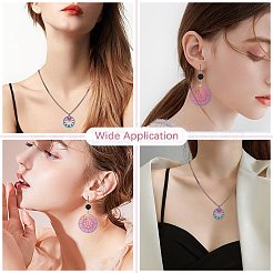18Pcs 9 Style Ion Plating(IP) 201 Stainless Steel Filigree Pendants&nbsp;STAS-SZ0003-18