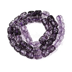 Transparent Crackle Glass Beads Strands&nbsp;GLAA-Q108-04A-06