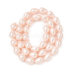 Electroplate Opaque Glass Imitation Pearl Beads Strands&nbsp;EGLA-H113-09B-01