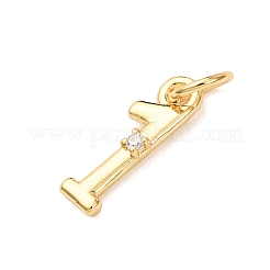 Brass Micro Pave Cubic Zirconia Pendants&nbsp;KK-D019-28G