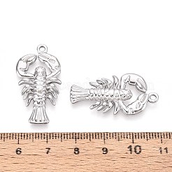 304ステンレススチール製ロブスターペンダント  変色しない  ステンレス鋼色  32x16x3mm  穴：1.8mm&nbsp;STAS-T067-25P