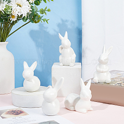5Pcs 5 Style Porcelain Display Decoration&nbsp;AJEW-GL0002-01