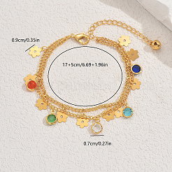 Brass Curb Chain Multi-strand Bracelets&nbsp;EC2222