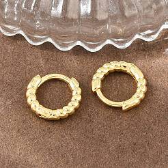 真鍮huggieフープピアス  鉛フリー＆カドミウムフリー  ラックめっき  長持ちメッキ  18KGP本金メッキ  11x2mm&nbsp;KK-CBA8324-18E-G
