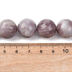 Natural Lepidolite/Purple Mica Stone Beads Strands&nbsp;G-A310-A01-16mm