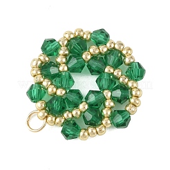 Imitate Austrian Crystal Bicone Glass Beaded Pendants&nbsp;PALLOY-MZ01394-01