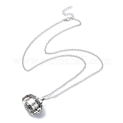 Alloy Pendant Necklaces&nbsp;NJEW-H031-01C-AS