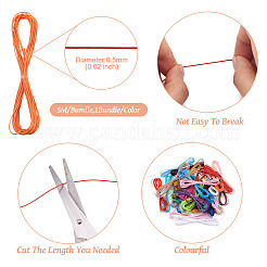 37束37色ワックスポリエステルコード  ラウンド  ミックスカラー  0.5mm  5 M /バンドル  1bundle / color&nbsp;YC-CD0001-02