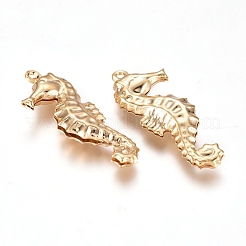 304ステンレスペンダント  タツノオトシゴ  18KGP本金メッキ  26.5x10x4mm  穴：1mm&nbsp;STAS-I138-16G