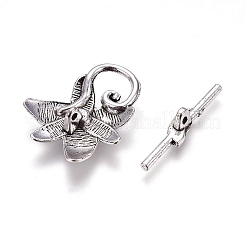 Tibetan Style Alloy Toggle Clasps&nbsp;PALLOY-F230-02AS