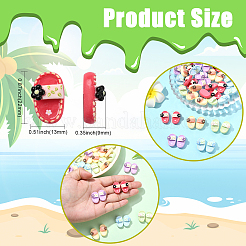 60Pcs 10 Colors Opaque Resin Cabochons&nbsp;CRES-CJ0001-75
