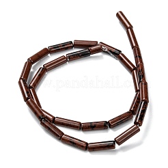 天然石マホガニーオブシディアンビーズ連売り  コラム  13~14x4mm  穴：1.2mm  約29~30個/連  15.16''~15.75''（38.5~40センチメートル）&nbsp;G-F247-48