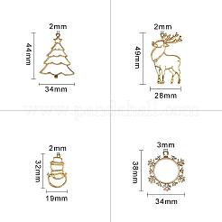 Alloy Open Back Bezel Pendants&nbsp;PALLOY-OC0001-20