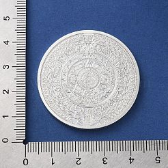 錆びた銀合金チャレンジコイン  感謝の贈り物  人間  40x3mm&nbsp;AJEW-XCP0002-71A