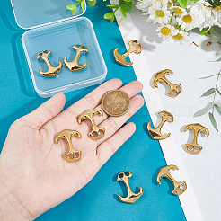 10Pcs Ion Plating(IP) 304 Stainless Steel Hook Clasps&nbsp;STAS-UN0048-07