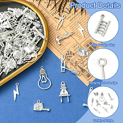 90Pcs 9 Styles Tibetan Style Alloy Pendants Sets&nbsp;TIBEP-CJ0003-55