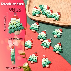12Pcs Christmas Opaque Resin Pendants&nbsp;RESI-YW0004-83