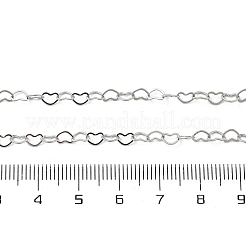 Brass Heart Link Chain Necklaces&nbsp;NJEW-A042-10P
