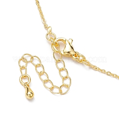 Natural Shell & Brass Pendant Necklaces&nbsp;NJEW-JN04890-01