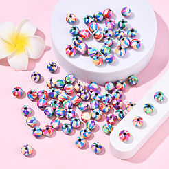 2 Strands 2 Colors Handmade Polymer Clay Beads Strands&nbsp;CLAY-YW0002-29