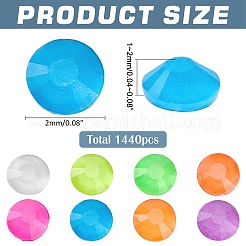 1440Pcs Glass Cabochons&nbsp;GLAA-WH0031-96
