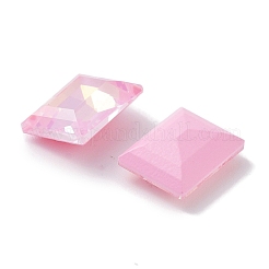 ガラスラインストーンカボション  ポイントバック＆バックメッキ  多面カット  長方形  ヒヤシンス  8x10x4mm&nbsp;RGLA-G020-01C-508AM