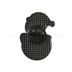 クリスマステーマの亜鉛合金エナメルピン バックパック 服用ブローチ  雪だるま  28x20.5mm&nbsp;JEWE-R003-01EB-07