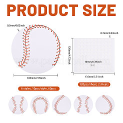 60Pcs 6 Styles Baseball Paper Gift Tags&nbsp;CDIS-CA0001-17