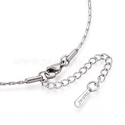 1.2MM 304 Stainless Steel Boston Link Chain Necklaces&nbsp;NJEW-N058-08P