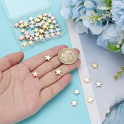 60Pcs 3 Colors Brass Beads&nbsp;KK-PH0012-16