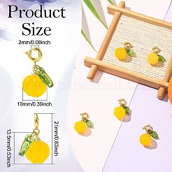 天然瑪瑙ペンダント装飾5個  真鍮スプリング留め金付き  カボチャ  21mm&nbsp;FIND-CJ0005-39B
