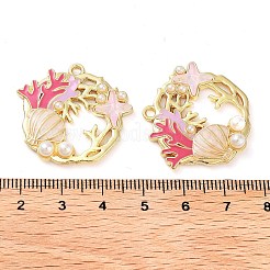 Rack Plating Alloy Enamel Pendants&nbsp;FIND-Q099-08B-02