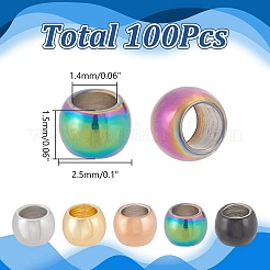200Pcs 5 Styles 304 Stainless Steel Spacer Beads&nbsp;STAS-AR0002-55
