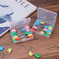 クリアプラスチックビーズ収納ケース  直方体の  透明  7.3x6.4x1.6cm&nbsp;CON-BC0004-46