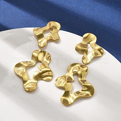 304 Stainless Steel Dangle Stud Earrings for Women&nbsp;EJEW-K268-13A-G
