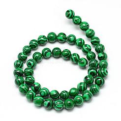 Synthetic Malachite Beads Strands&nbsp;G-T053-8mm-05