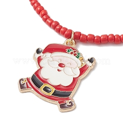 5Pcs Christmas Alloy Enamel Charm Bracelets&nbsp;BJEW-JB12409