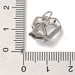Rack Plating Brass Micro Pave Cubic Zirconia Charms&nbsp;KK-I720-53P