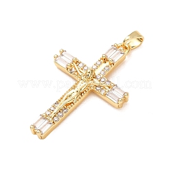 Easter Brass Micro Pave Clear Cubic Zirconia Pendants&nbsp;CU-CBA97F2-01B-G