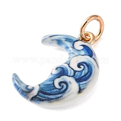 Brass Enamel Pendants&nbsp;KK-CBADFD5-01G-A