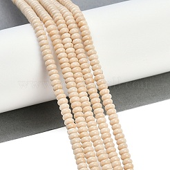 天然石フォッシルビーズ連売り  ロンデル  4~4.5x2~2.5mm  穴：1.2mm  約155~163個/連  15.24''~15.31''（38.7~38.9センチメートル）&nbsp;G-K343-C24-01