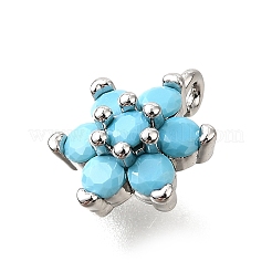 Brass Micro Pave Cubic Zirconia Pendants&nbsp;KK-D356-01B-P