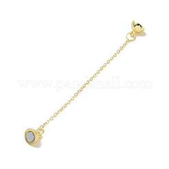 Brass Magnetic Clasp with Cable Safety Chain&nbsp;KK-F839-036G