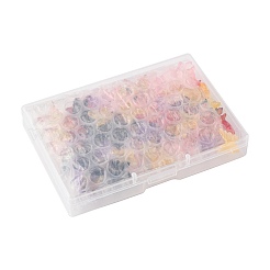 96個8色ガラスビーズ  蝶  ツートン  ミックスカラー  12x13.5x3.5mm  穴：1.2mm  12個/カラー&nbsp;GLAA-FS0002-48