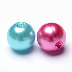 カラフルアクリルビーズ  模造パールスタイル  ラウンド  ミックスカラー  8mm  穴：2mm  約2000個/500g&nbsp;PACR-8D-M