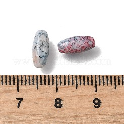 ベーキングペイント透明ガラスビーズ  ライス  ミックスカラー  9.5x4.5mm  穴：1mm  約38個/10g&nbsp;GLAA-P073-05