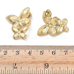 304 Stainless Steel Butterfly Stud Earrings&nbsp;EJEW-K268-65G
