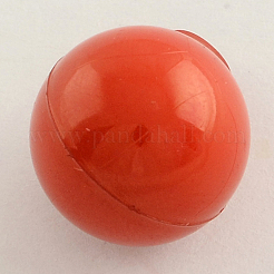 不透明なアクリルラウンドペンダント  ミックスカラー  21x16mm  穴：4mm  約215個/500g&nbsp;SACR-Q099-M02