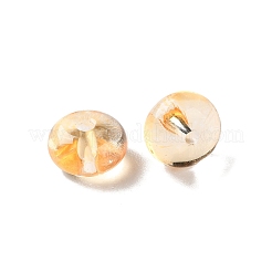 ベーキングペイント透明ガラスビーズ  ロンデル  オレンジ  8x5mm  穴：1.5mm  2083個/ 1000g&nbsp;DGLA-S116-01H