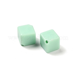 不透明なアクリルビーズ  キューブ  アクアマリン  10.5x11x8mm  穴：1.2mm  約868~870個/500g&nbsp;SACR-Z010-01H